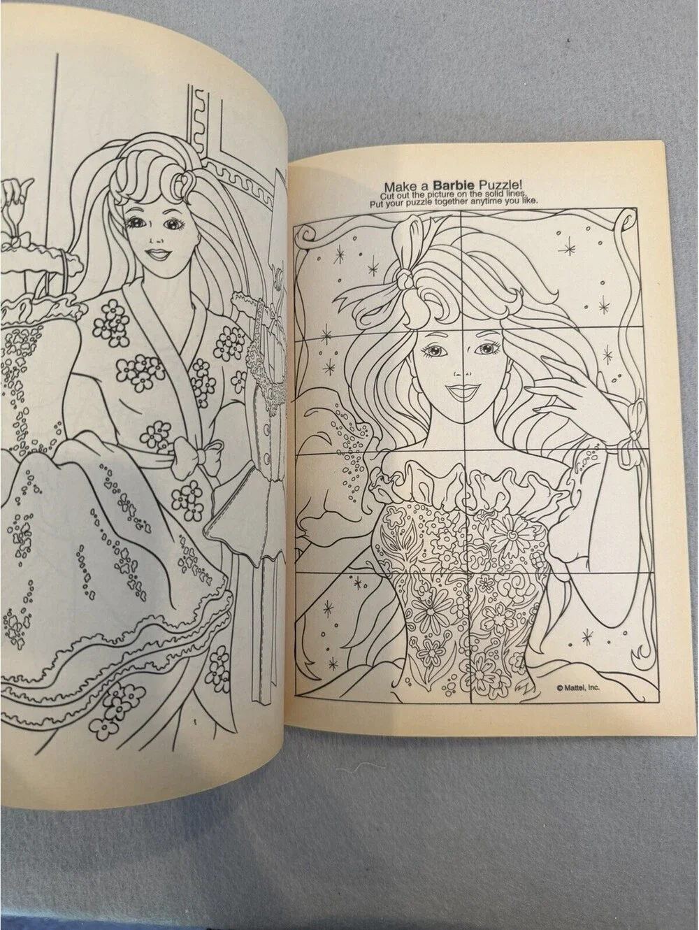 Vintage 1998 Barbie Giant Color/Activity Book Golden Books New Unused Rare